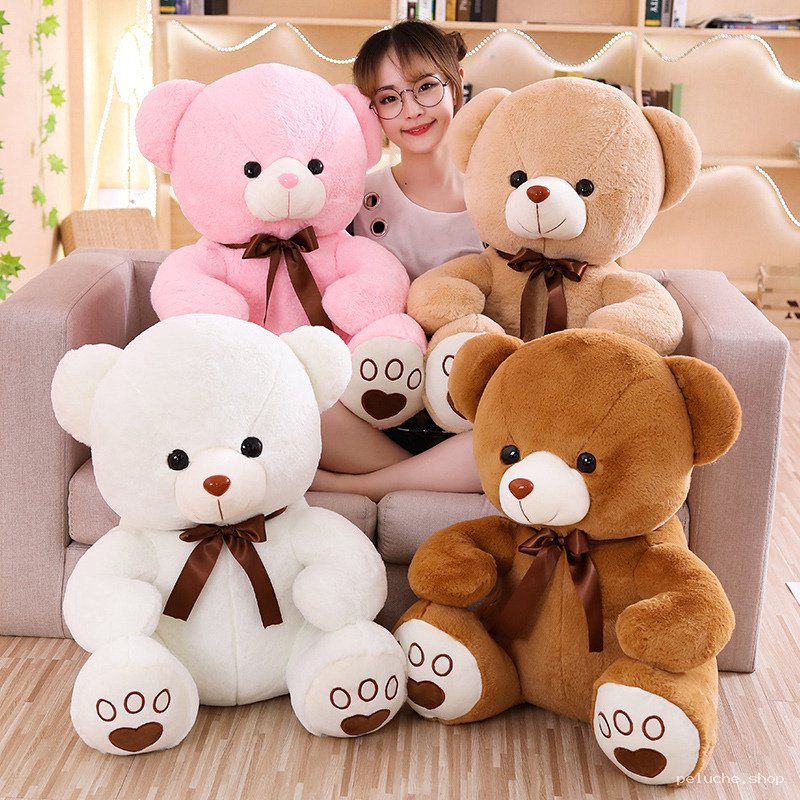 Grandes Peluches Ours Doux et Colorés pour Câlins