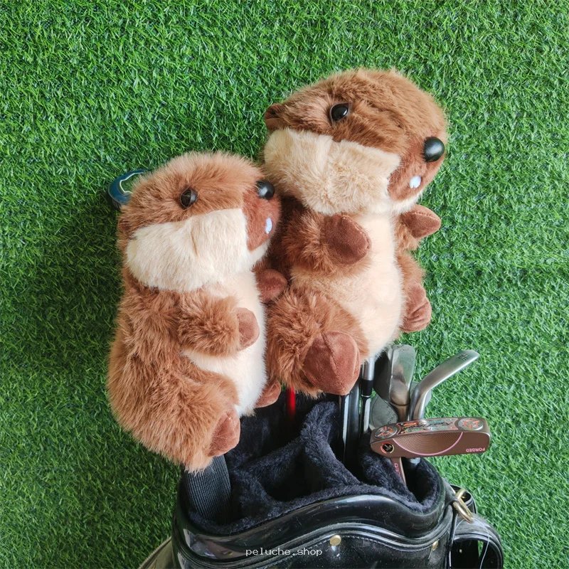 Couvre-bois de golf en peluche castor/marmotte | Mignon & Fun