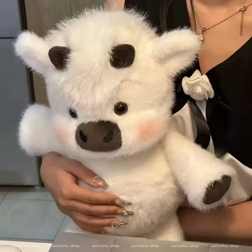 Peluche Vache Blanche Mignonne et Douce | Cadeau Enfant
