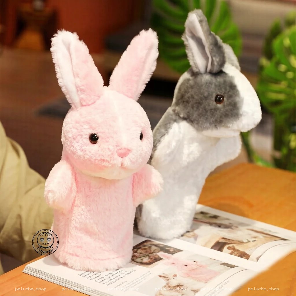 Marionnette Lapin Peluche Douce | Jouet Interactif Enfant