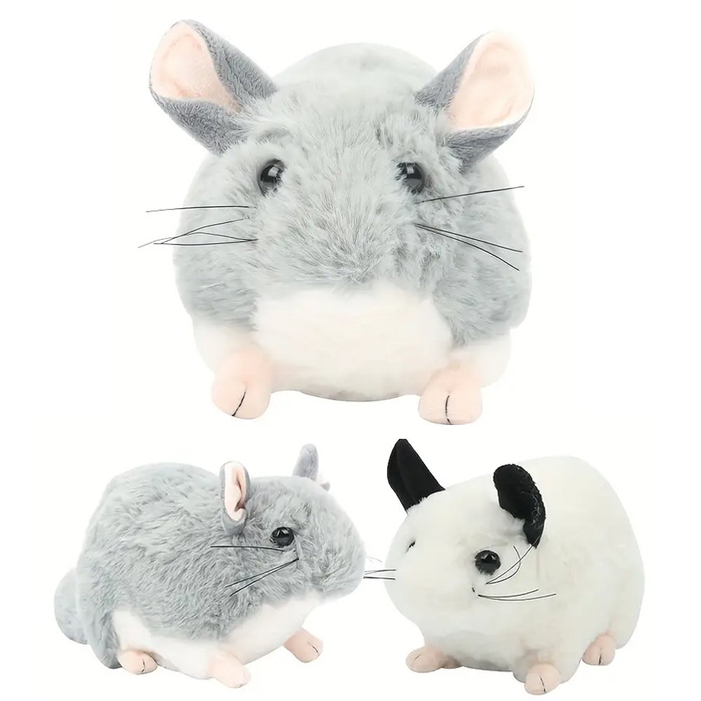 Adoptez votre Chinchilla en Peluche - Gris & Blanc Doux