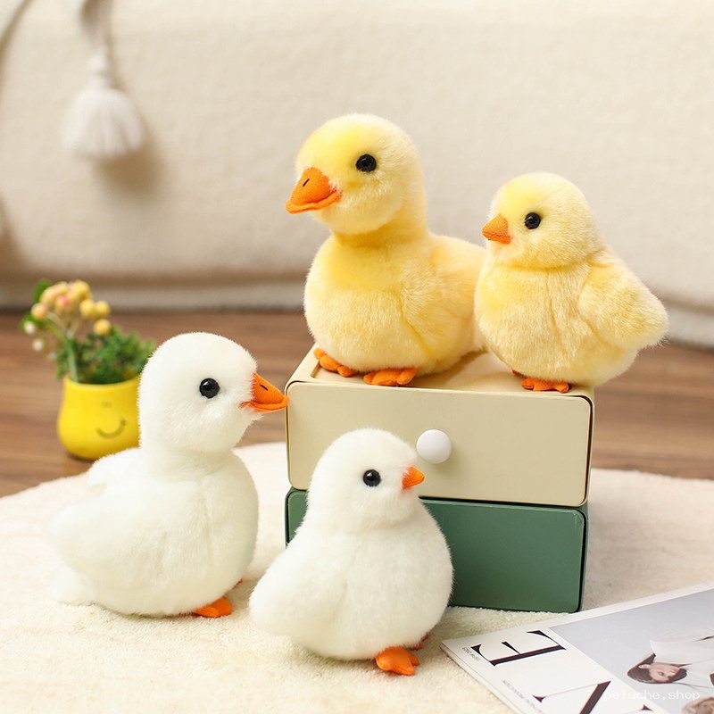 Peluche Canard Mignon Jaune et Blanc | Doudou Doux pour Enfants