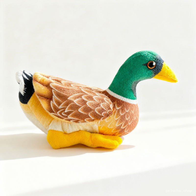 Peluche Canard Colvert Réaliste - Jouet Doux et Charmant