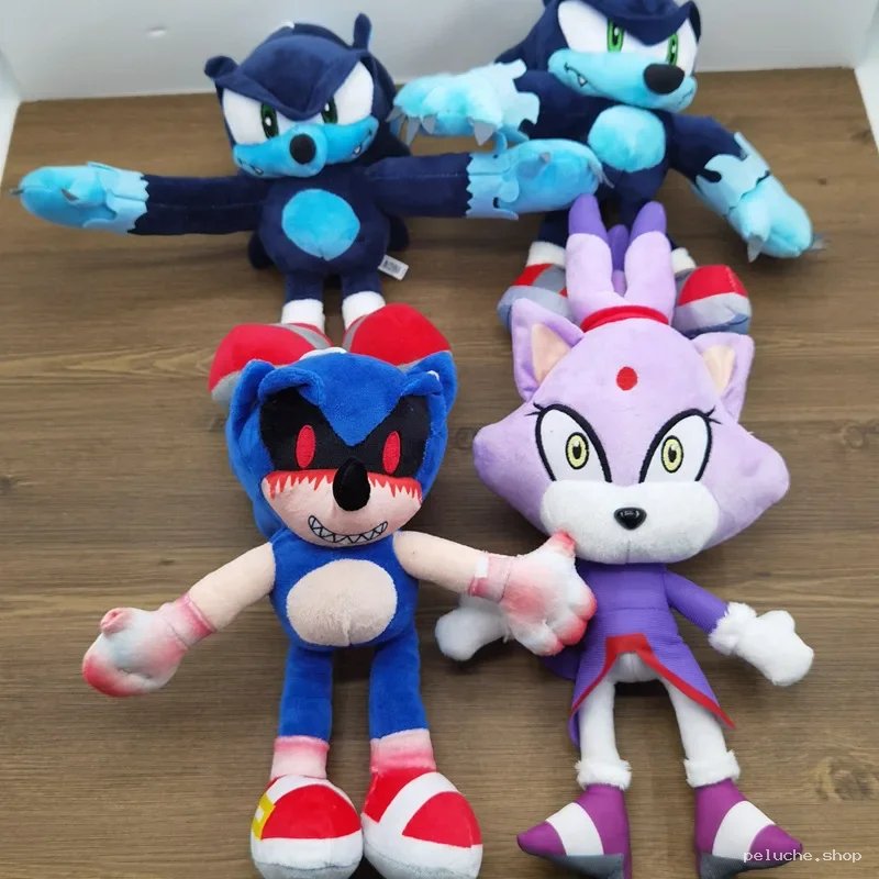 Lot de Peluches Sonic The Werehog, Sonic.exe et Blaze