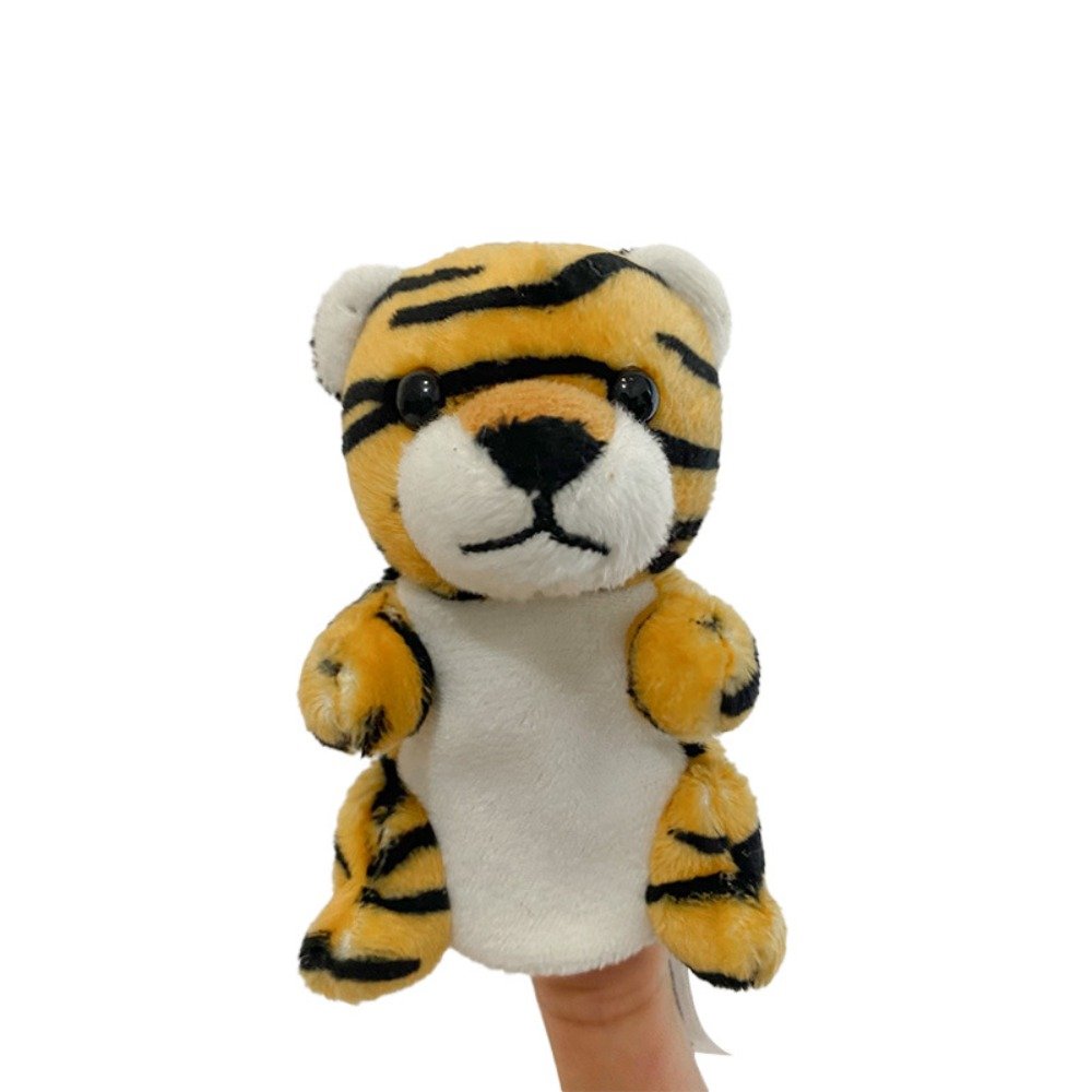 Marionnette Tigre de doigt - Jouet en peluche doux pour enfants