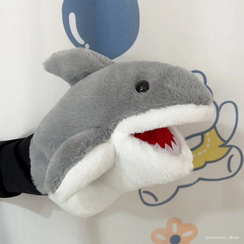 Marionnette Requin Peluche pour Enfants - Jouet Interactif