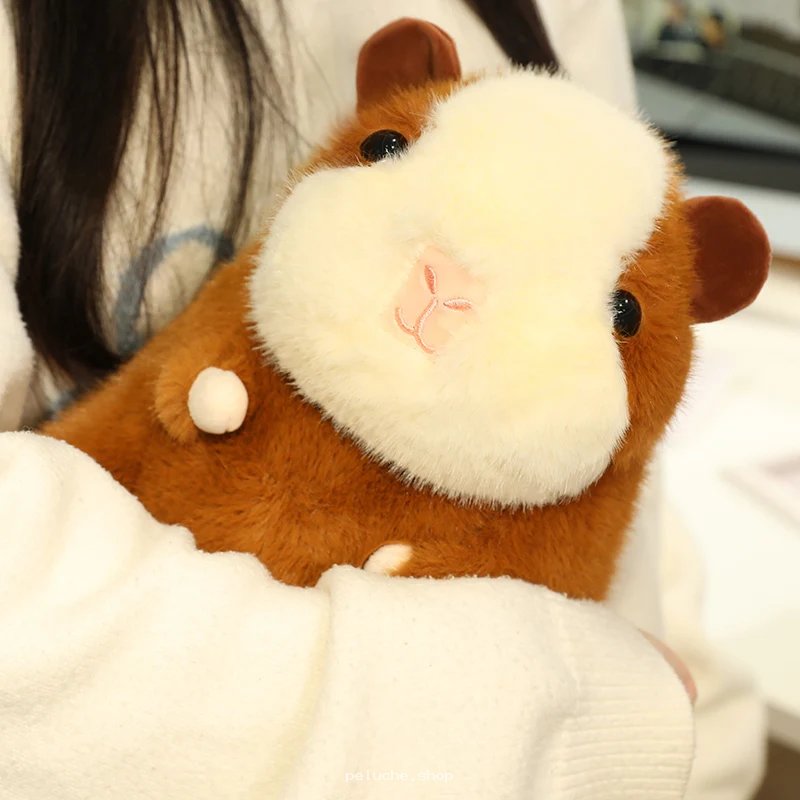 Peluche Cochon d'Inde Marron & Crème | Jouet Doux Enfant