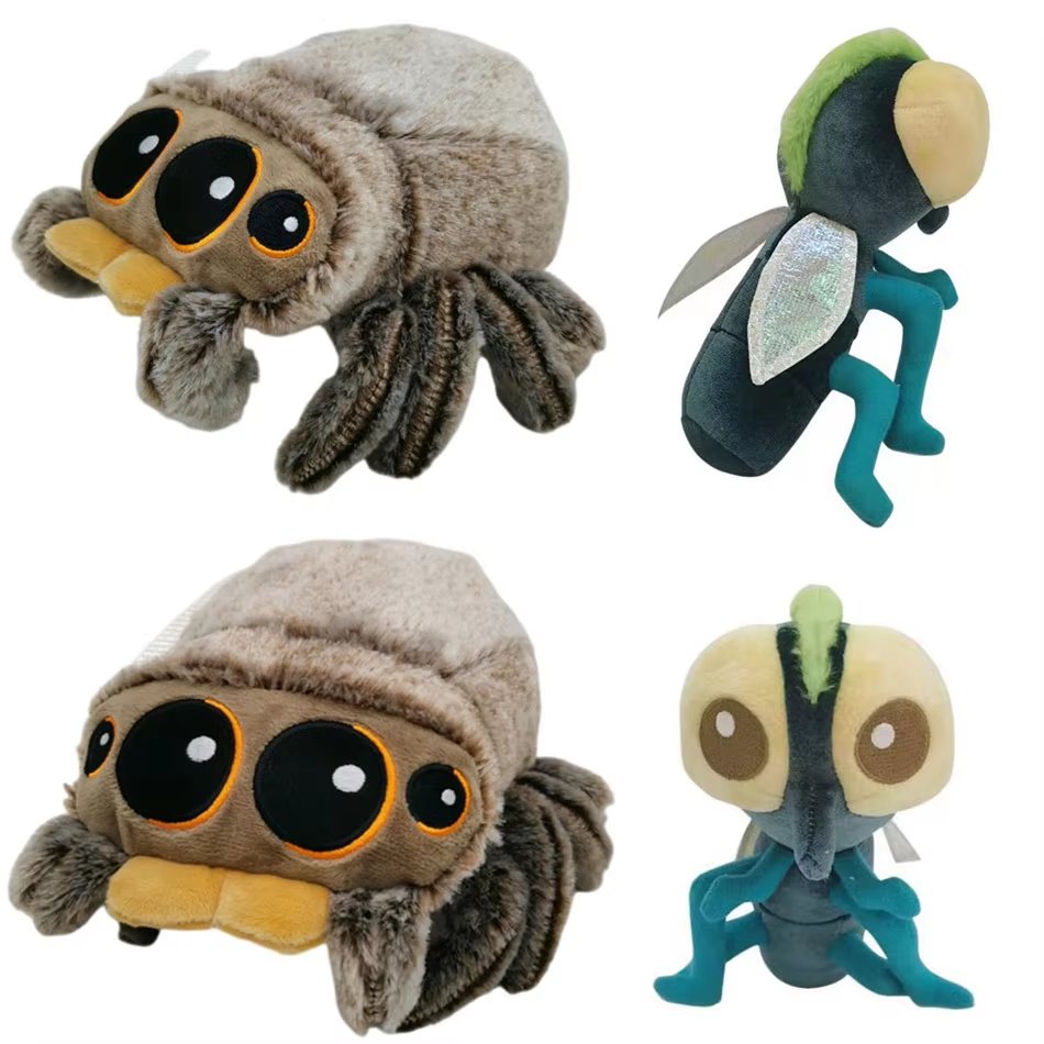 Peluches Mignonnes Insectes: Araignée Sauteuse & Mouche Douce