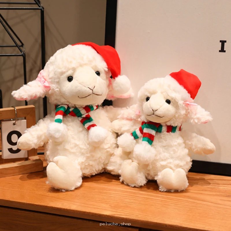 Peluche Mouton de Noël Festive | Douceur Hivernale Unique
