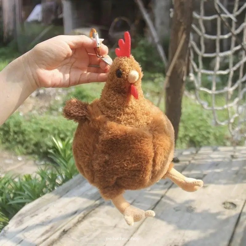 Porte-clés Peluche Poule - Adoptez ce Compagnon Doux et Unique