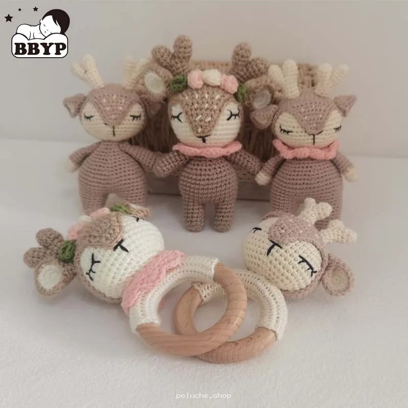Doudou Cerf au Crochet BBYP – Jouet Bébé Fait Main Adorable