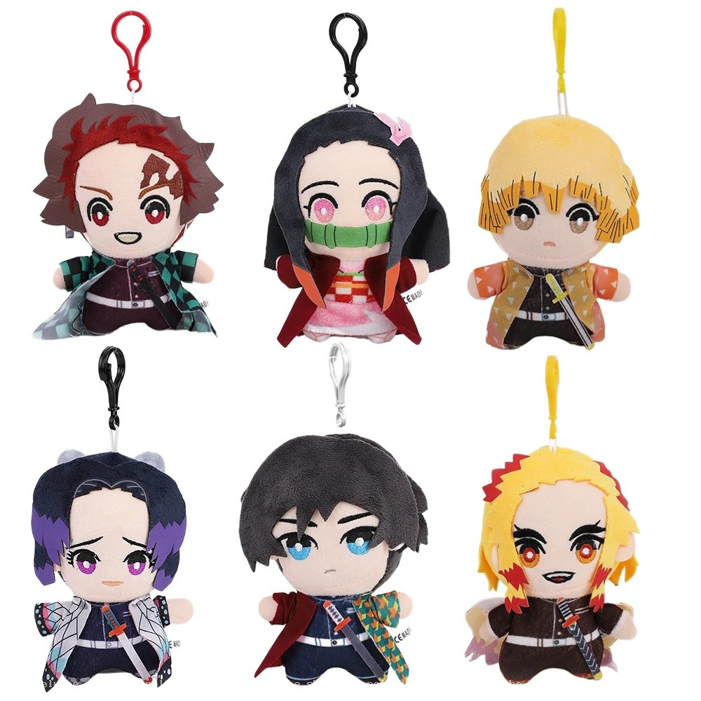 Porte-clés Peluche Demon Slayer - Set de 6 Chibi Kawaii