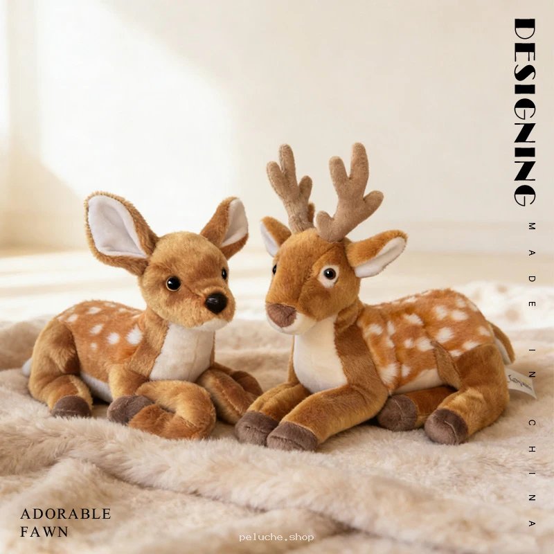 Peluche Faon et Cerf – Douceur et Charme Naturel pour Cadeau
