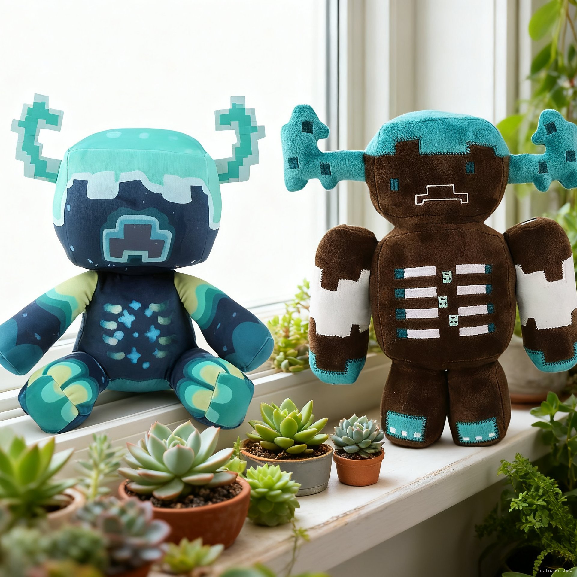 Peluche Minecraft Warden - Douces Créatures des Profondeurs