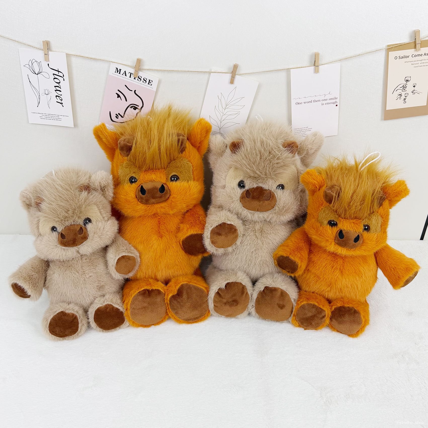 Peluches Vaches Highland Adorables | Doudous Doux & Mignons