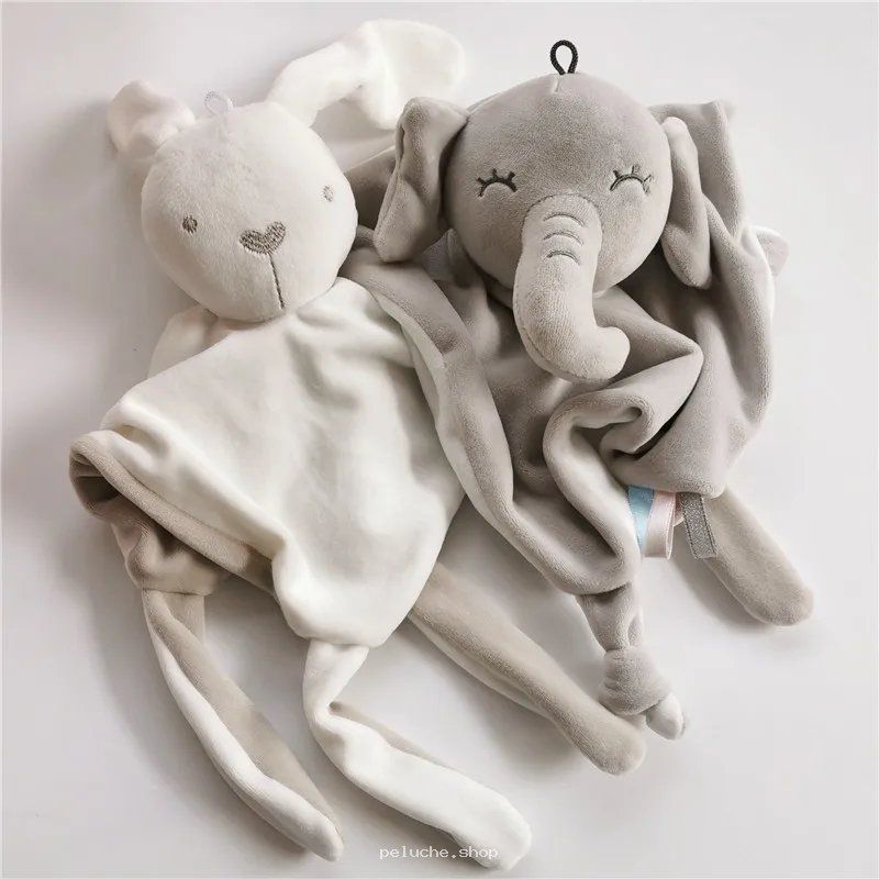 Doudou Lapin et Éléphant - Douceur Réconfortante Bébé