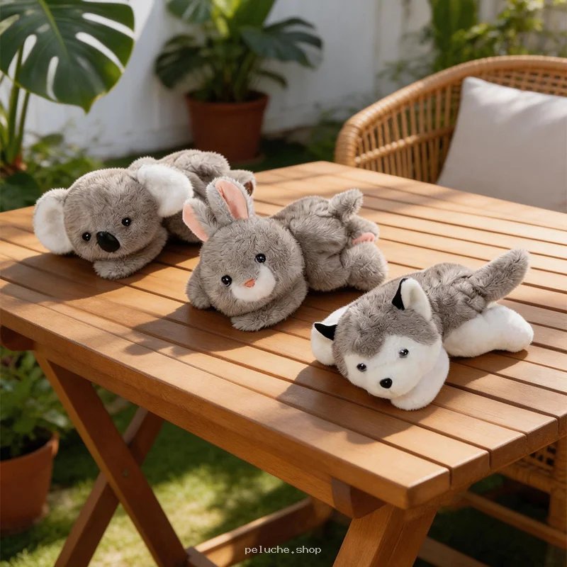 Peluches Adorables : Koala, Lapin & Husky | Cadeau Enfant