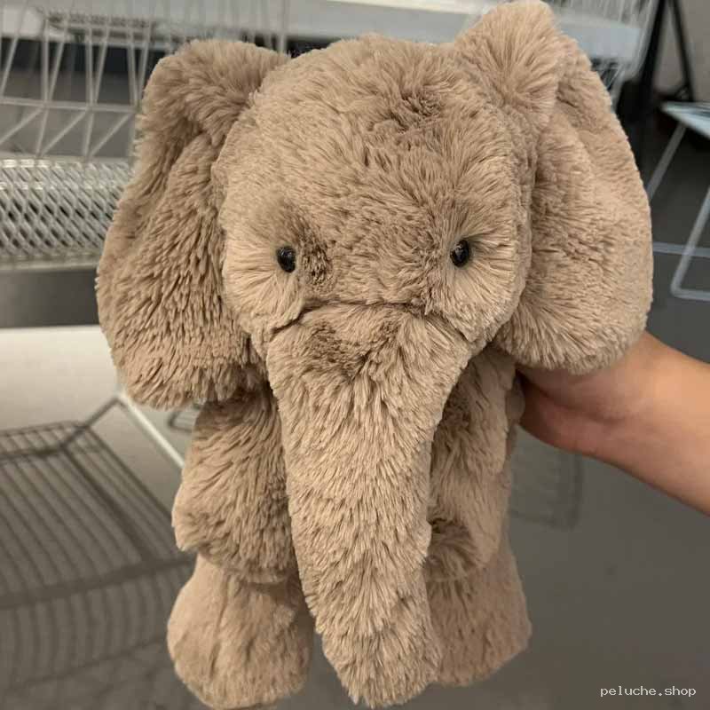 Peluche Éléphant Mignon Beige | Jouet Enfant Doux & Câlin