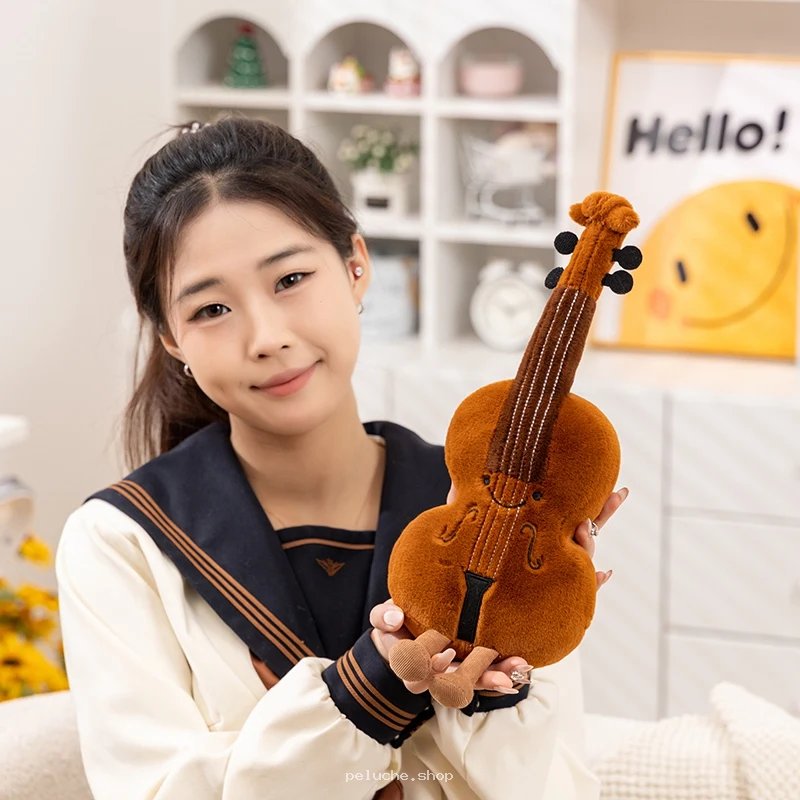 Peluche Violon Doux - Instrument de Musique en Peluche Kawaii