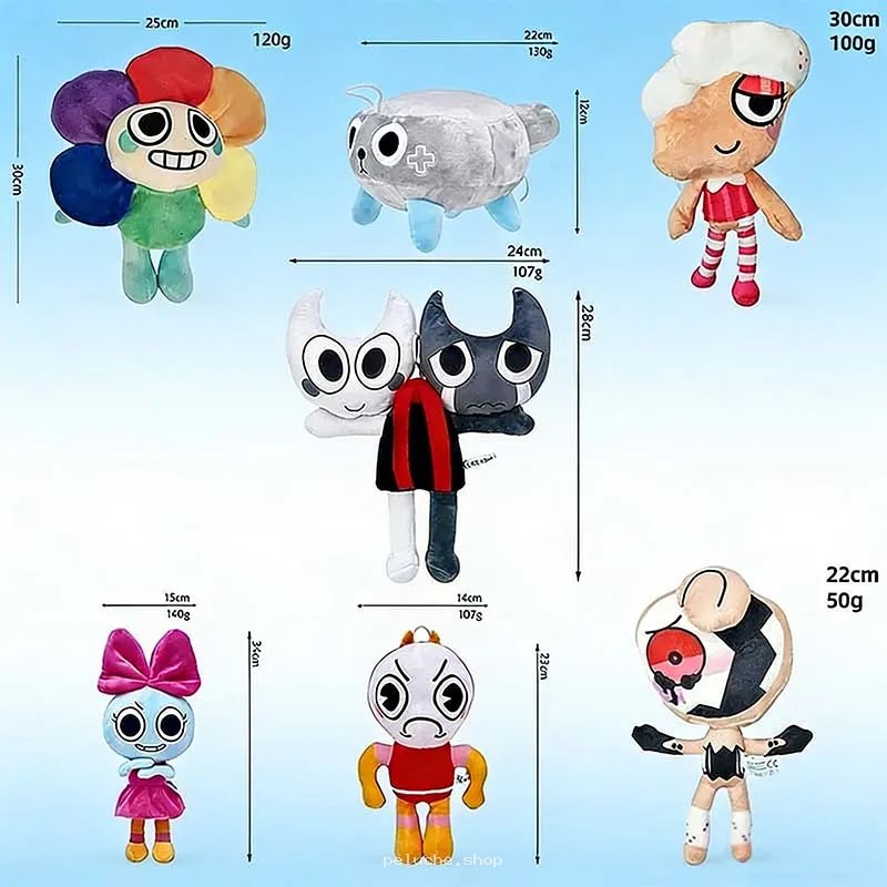 Peluches Personnages Mignons Collection Jouets Doux et Colorés