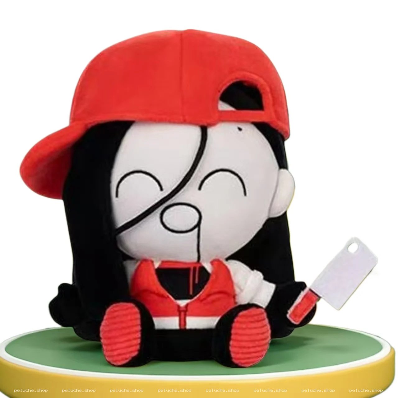 Peluche Personnage Cartoon Chapeau Rouge & Couteau - Unique