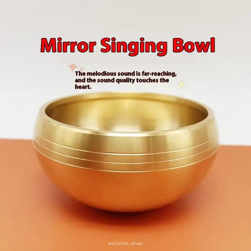Bol Chantant Miroir Doré - Sons Mélodieux & Relaxation Profonde