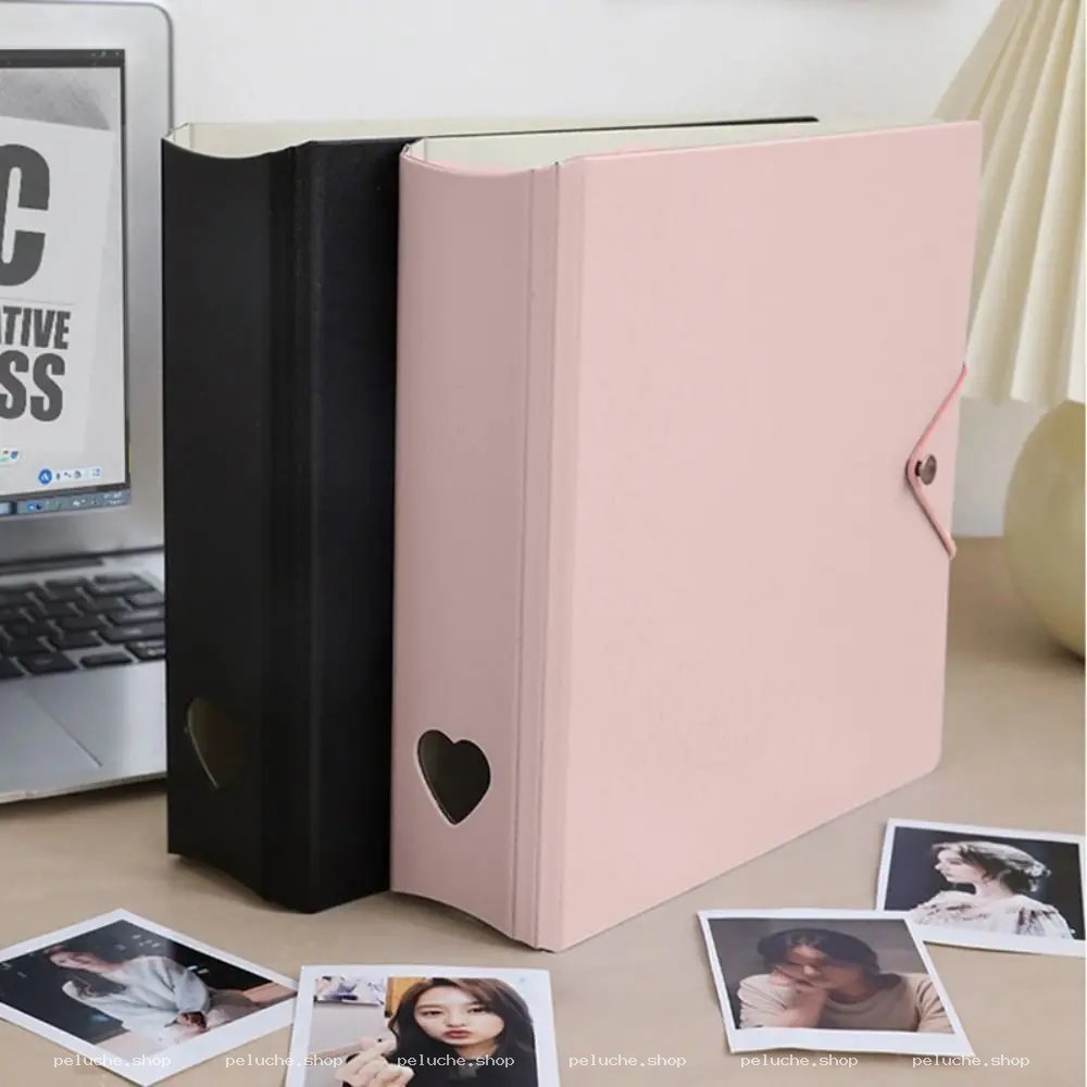 Classeur Cœur Kawaii pour Photos & Documents | Rose & Noir