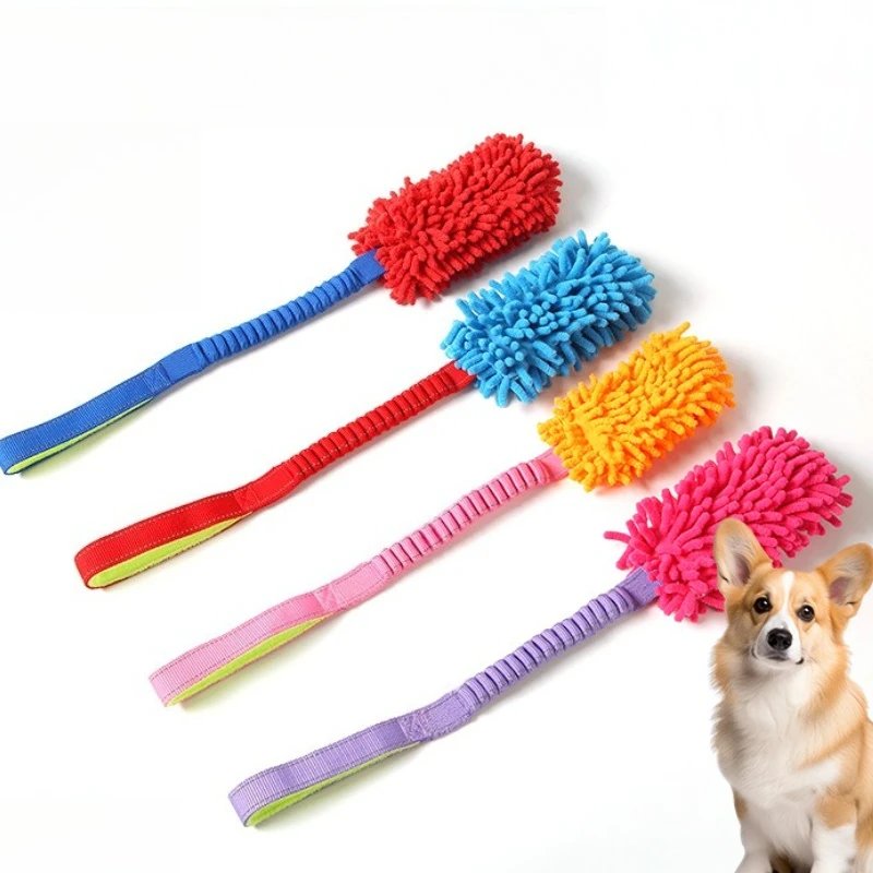 Jouet Corde Élastique pour Chien - Brosse Interactive Colorée