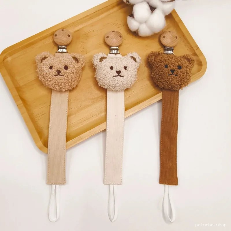 Attache-tétine nounours doux - Accessoire bébé mignon