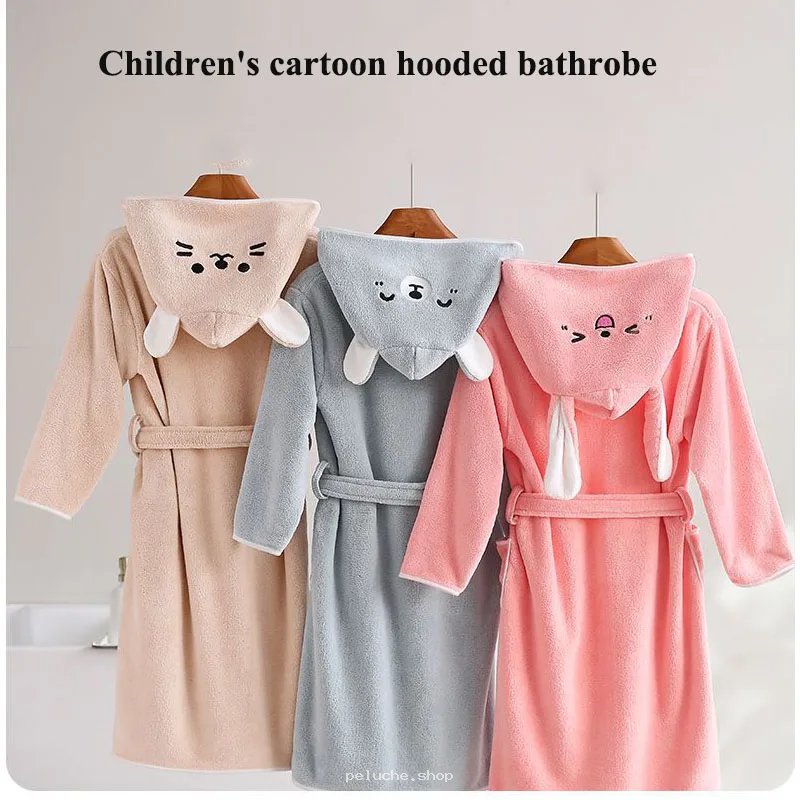 Peignoir enfant à capuche motif animal | Douceur et ludique