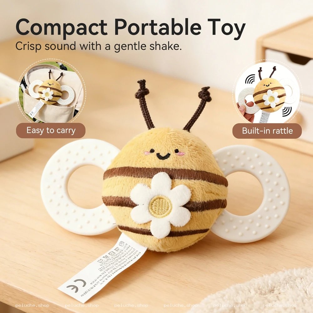 Hochet abeille mignon portable - Jouet bébé & anneau dentition