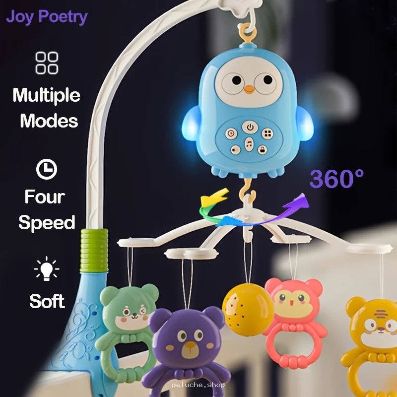Mobile Musical Bébé Chouette | Lumière Douce & Rotation 360°