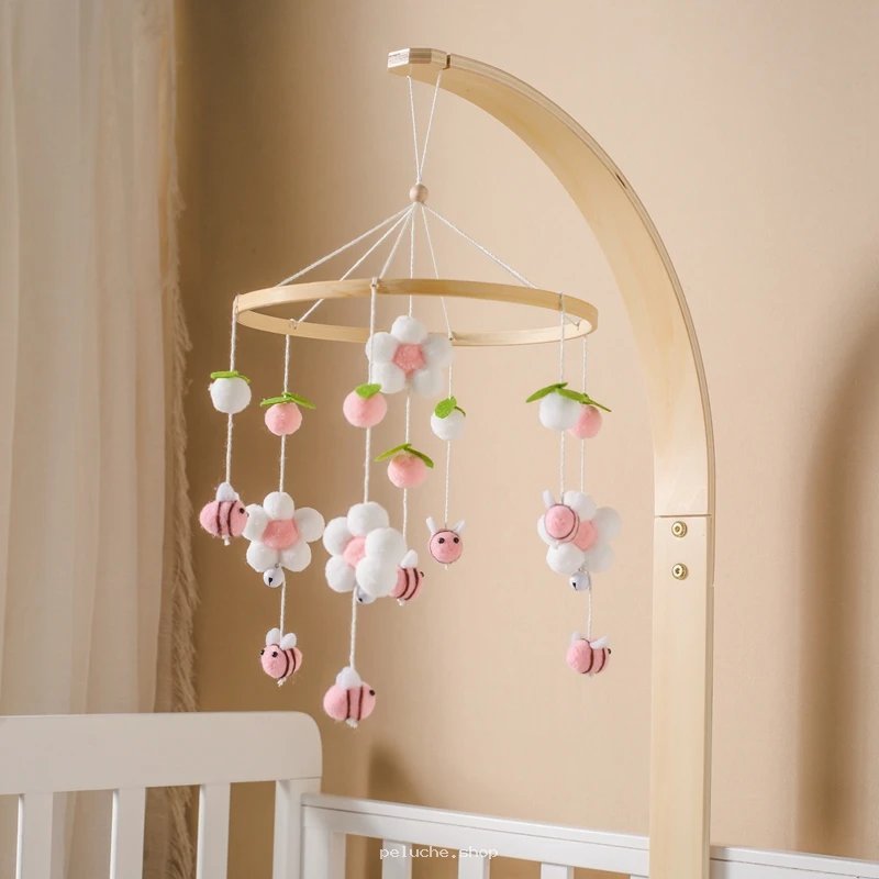 Mobile Bébé Feutrine Fleurs & Abeilles | Décor Chambre Doux
