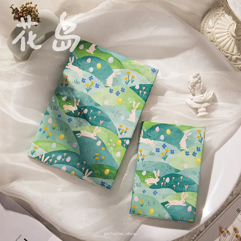 Motif Lapins de Pâques & Fleurs Printanières - Ambiance Joyeuse