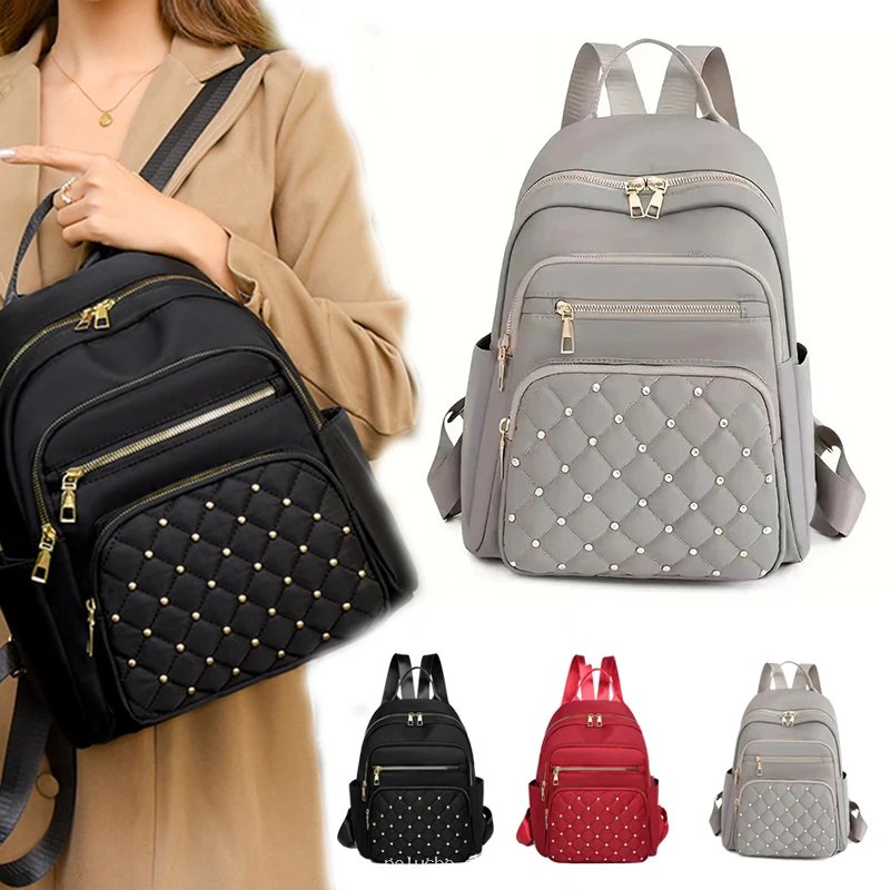 Sac à dos femme élégant – Multi-poches & design clouté