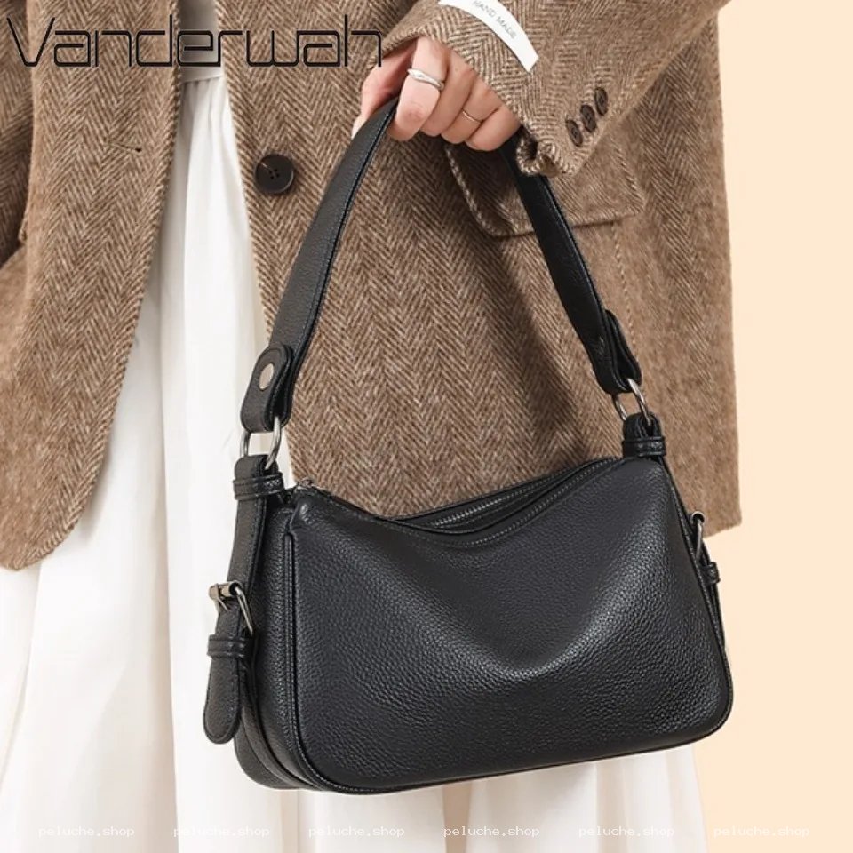 Sac à main cuir noir Vanderwah - Élégance & Praticité