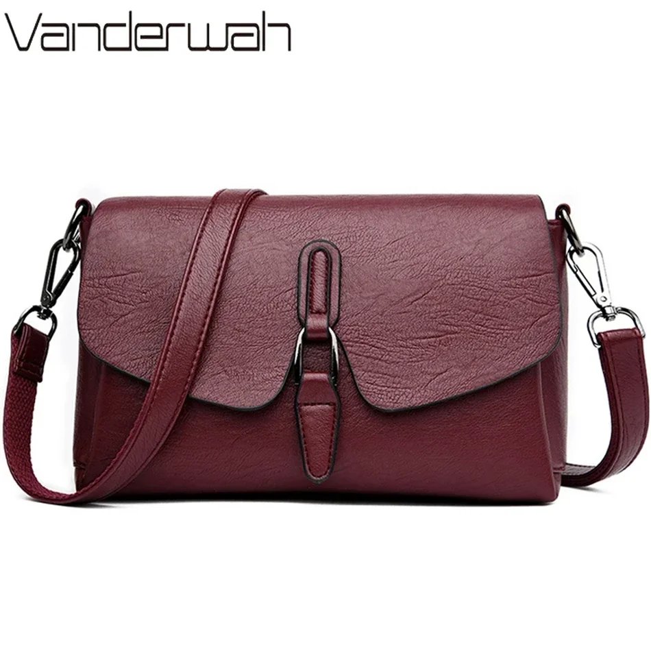 Sac Bandoulière Femme Vanderwah Élégant Rouge Bordeaux