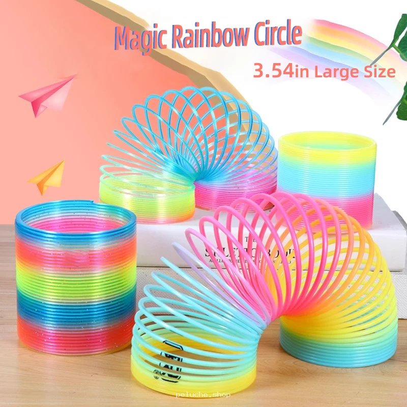 Slinky Arc-en-ciel Grande Taille | Jouet Anti-Stress Couleur