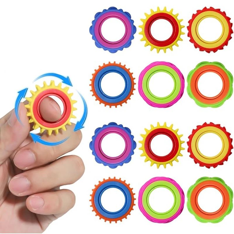 Anneaux Fidget Spinner Sensoriels Multicolores pour Enfants