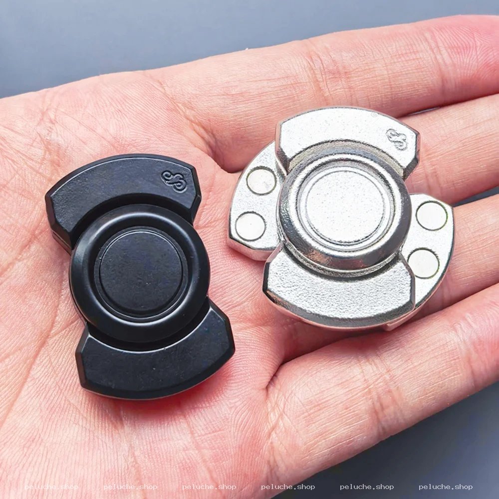 Fidget Spinner Anti-Stress Métal - Noir & Argent | Jouet EDC