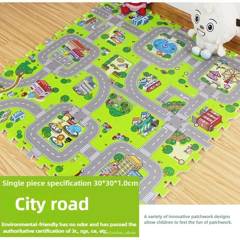 Tapis de Jeu Puzzle Enfant Route Ville – Écologique et Sûr