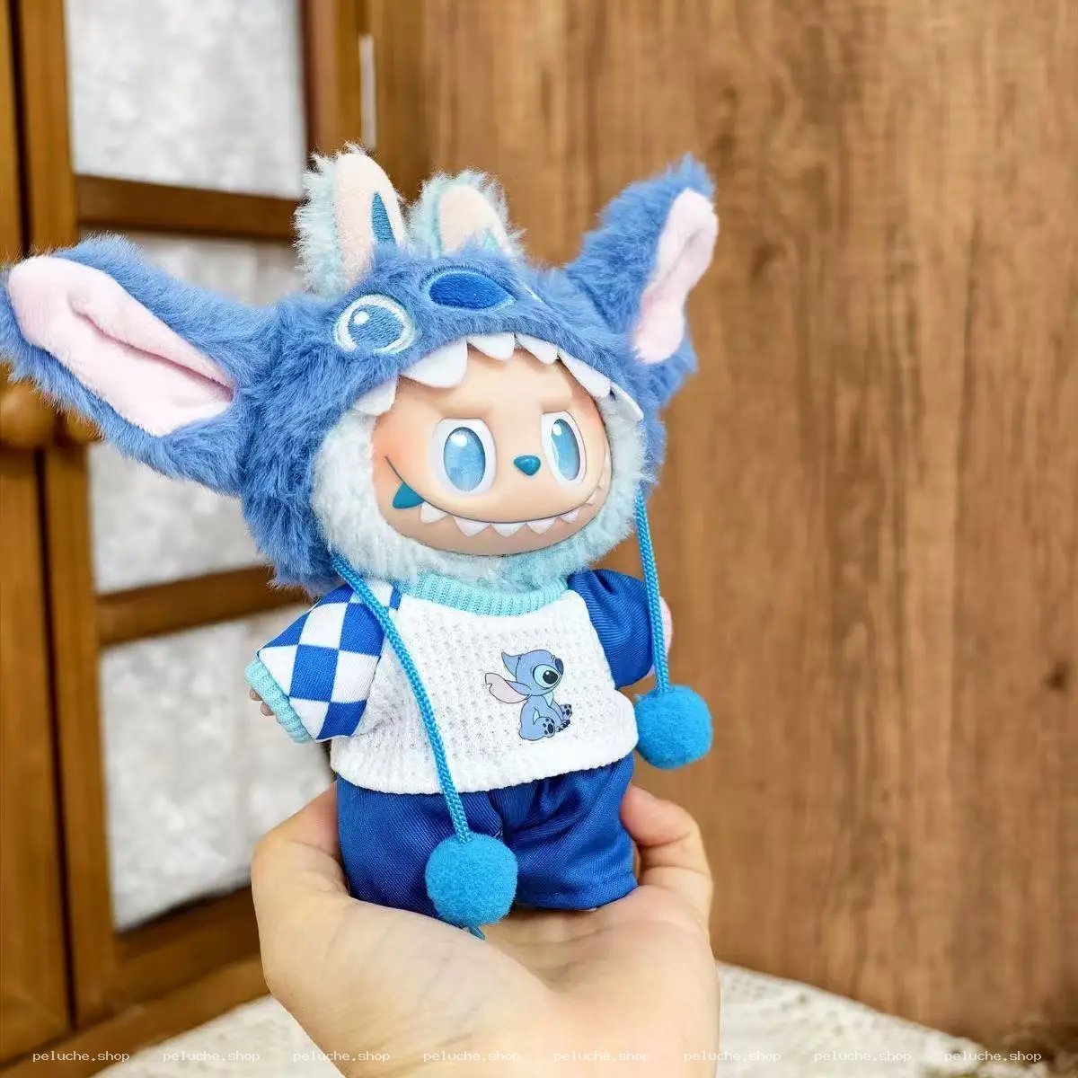 Adorable Figurine Collectionnable Style Stitch Bleu Doux
