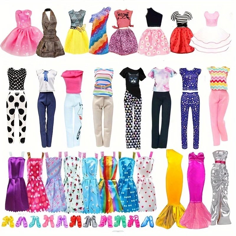 Collection de Mode Poupée: Tenues, Robes et Chaussures