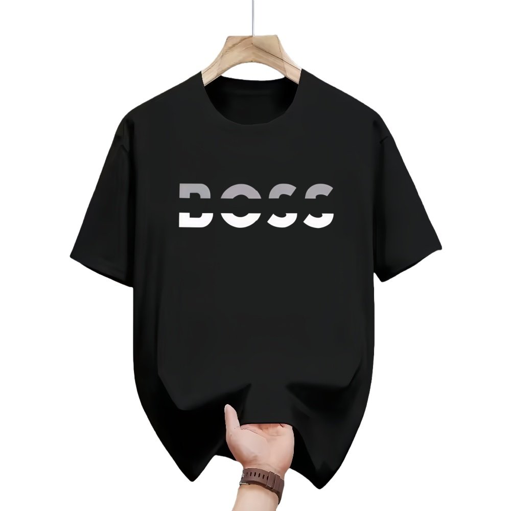 T-shirt noir homme BOSS | Confort et style décontracté