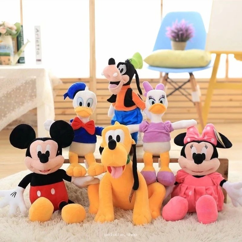 Peluches Disney | Mickey, Minnie, Donald, Dingo, Daisy, Pluto