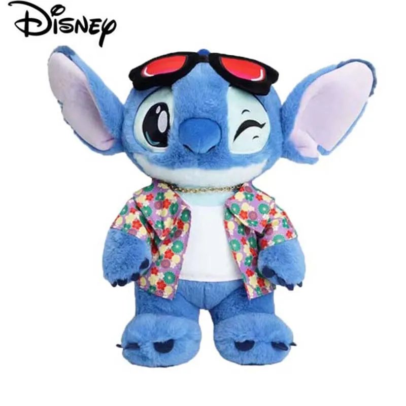 Peluche Stitch Hawaïen Disney - Vêtements Amovibles