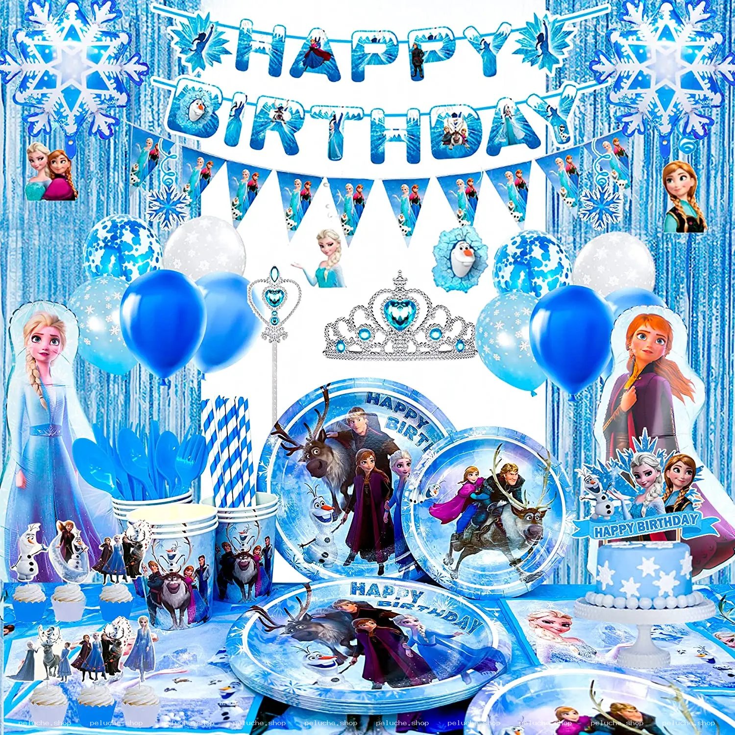 Décoration Anniversaire La Reine des Neiges Kit Complet Fête