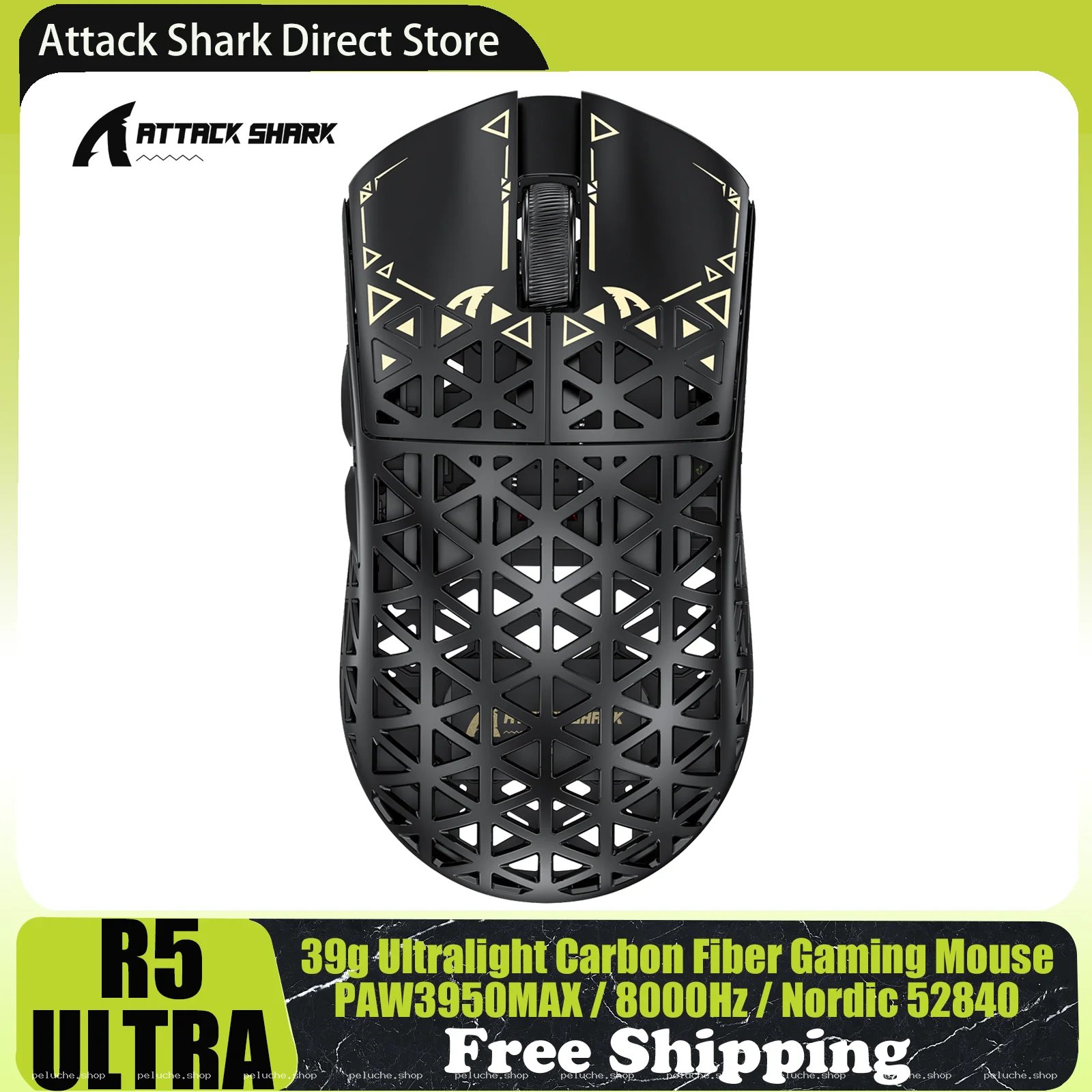 Souris Gaming Ultra-légère Attack Shark R5 ULTRA 39g 8000Hz