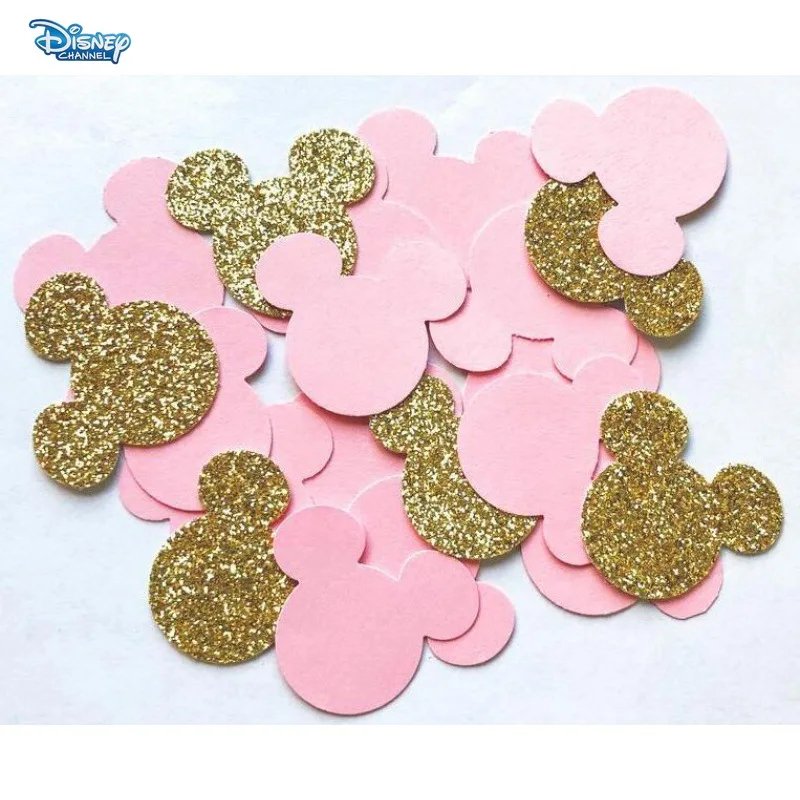 Confettis Mickey Mouse Rose et Or | Décoration Fête Disney
