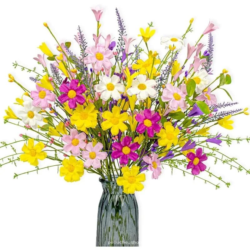 Bouquet Champêtre Multicolore - Fleurs Artificielles Gaieté